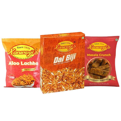 Aloo Lachha, Dal Biji, Masala Crunch (Travel Pack Combos)