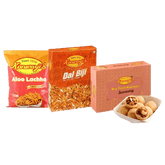Aaloo Lachcha, Dal Biji, Dry Fruit Kachori (Travel Pack Combo)