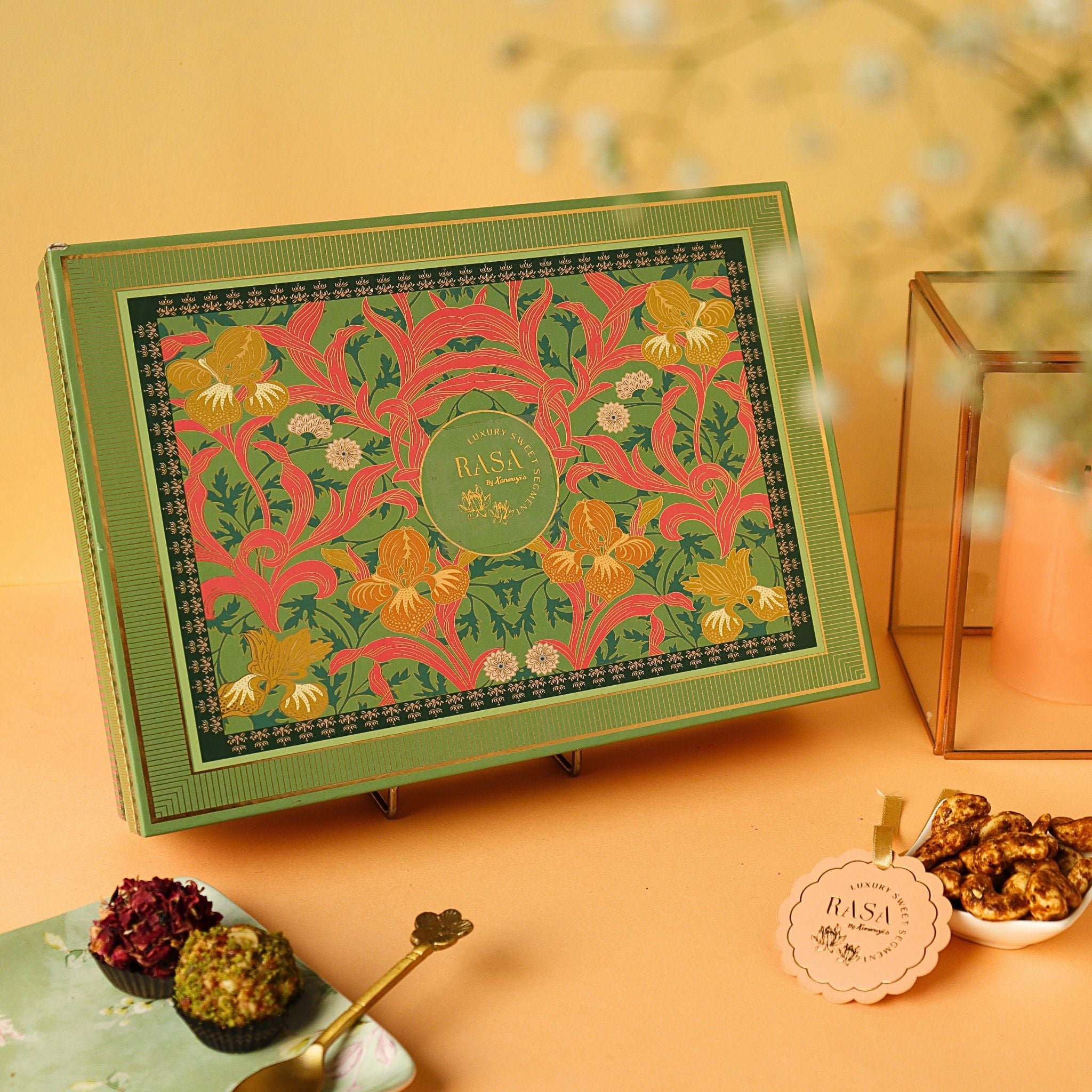 Green Dry-Fruit Sweets Hamper