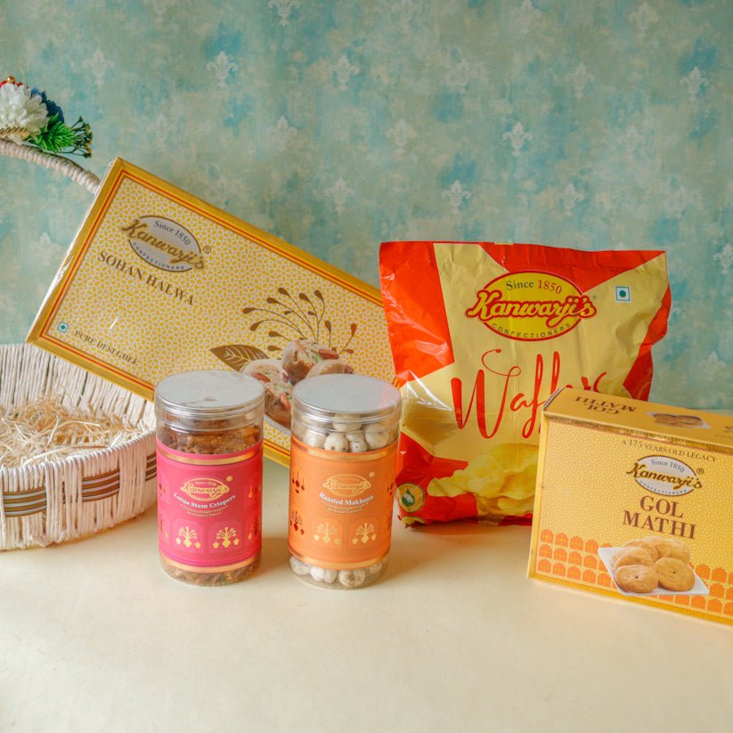 Badam Sohan Halwa, Waifer, Kamal Kakri, Gol Mathi, Makhana (Gift Pack Combos)