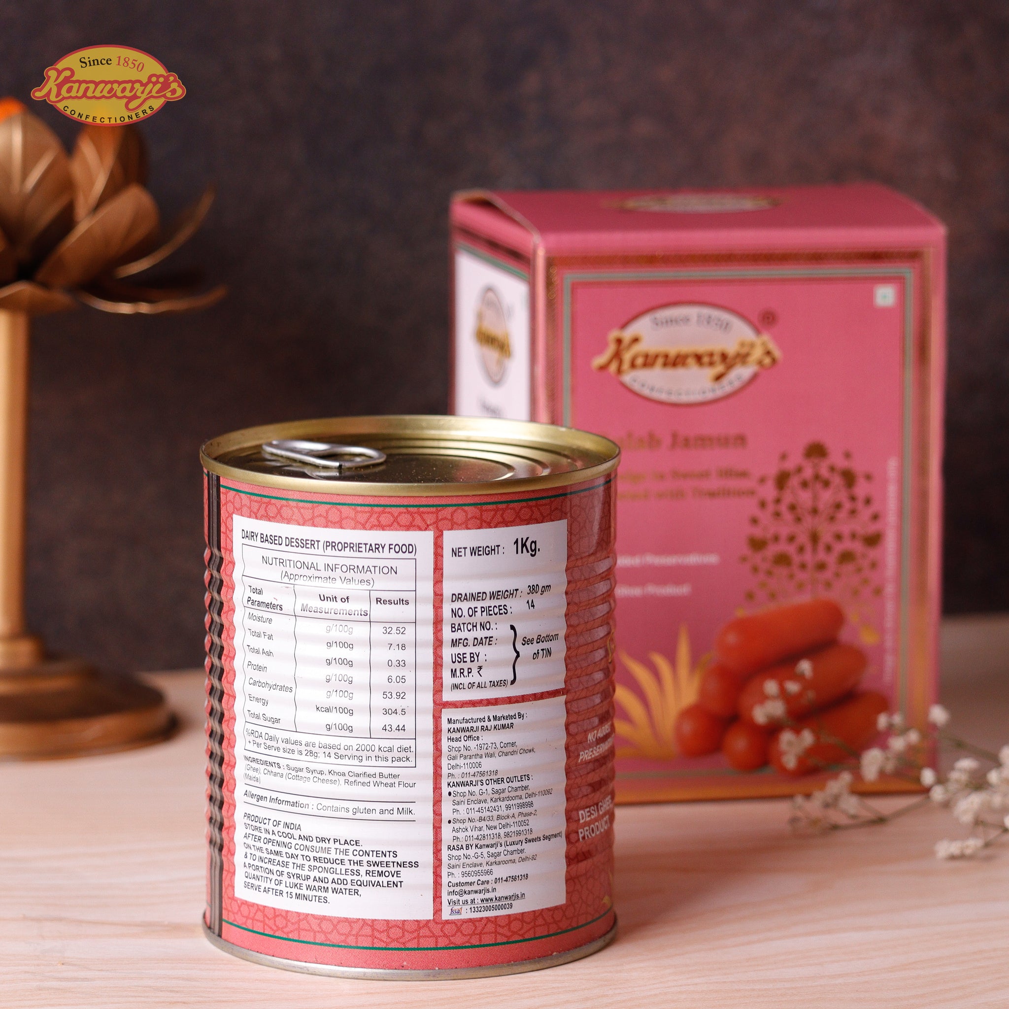 Desi Ghee Gulab Jamun Tin
