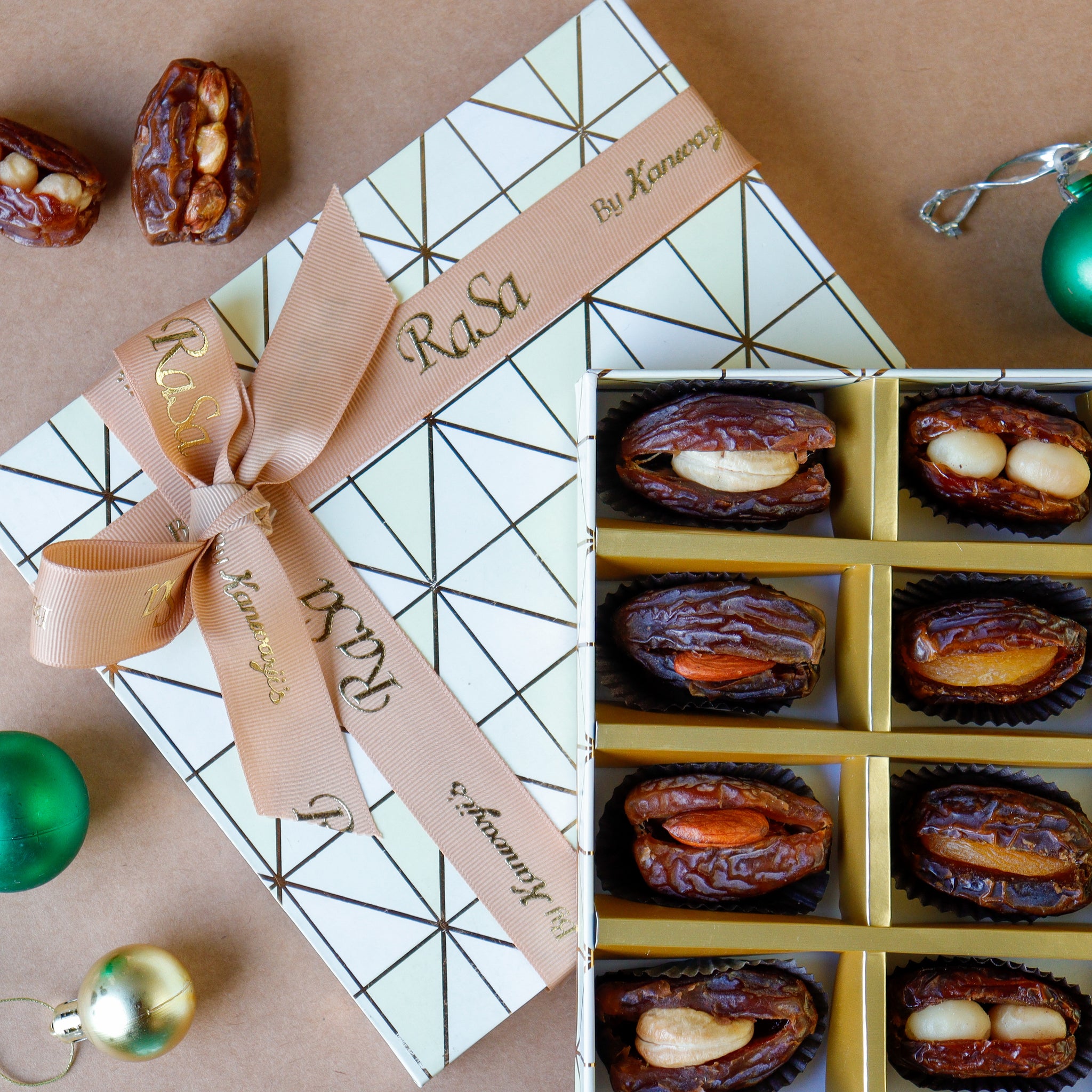 Dry Fruit Filled Dates Box of 12 (Khajoor)..