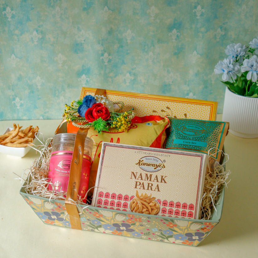 Namak Para, Badam Sohan Halwa, Waifer, Kamal Kakri, Corn Sev (Gift Packs Combos)