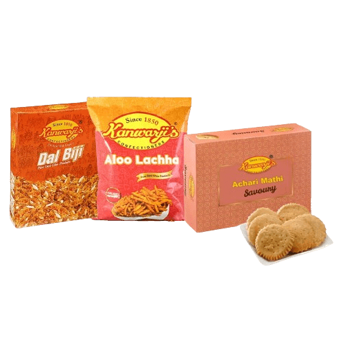 Dal Biji, Aloo Lachha, Achari Mathi (Travel Pack combos)
